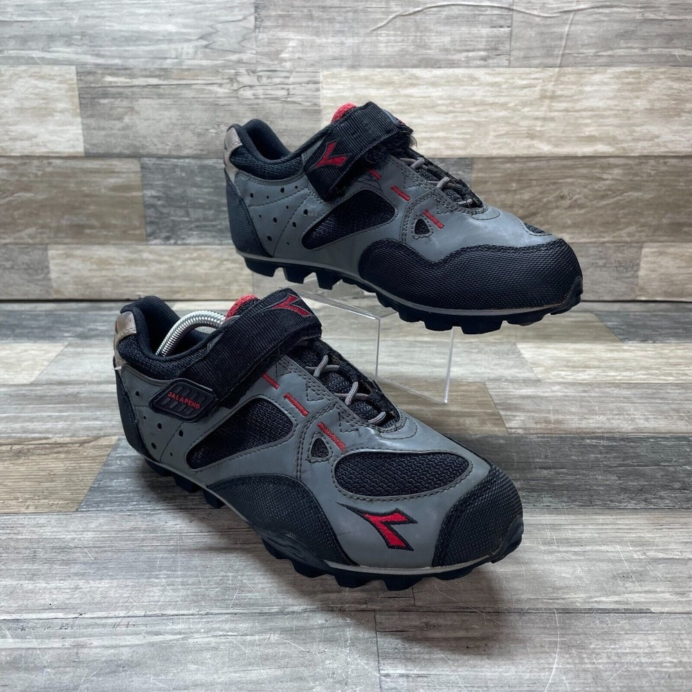 Diadora Jalapeno Mountain Biking Cycling Shoes Mens Size US 6.5 EU 39 Black Gray